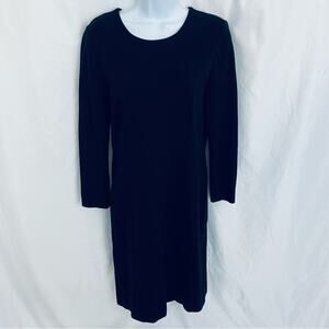 J. Crew Black Midi Dress Size 4